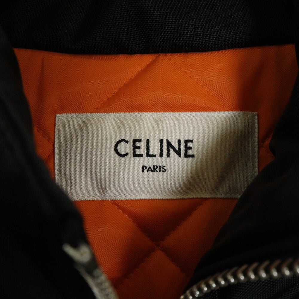 CELINE(セリーヌ) 21AW ルーズチェッカーボード ボンバーブルゾンジャケット ブラック/ホワイト/カーキ 2W403455O