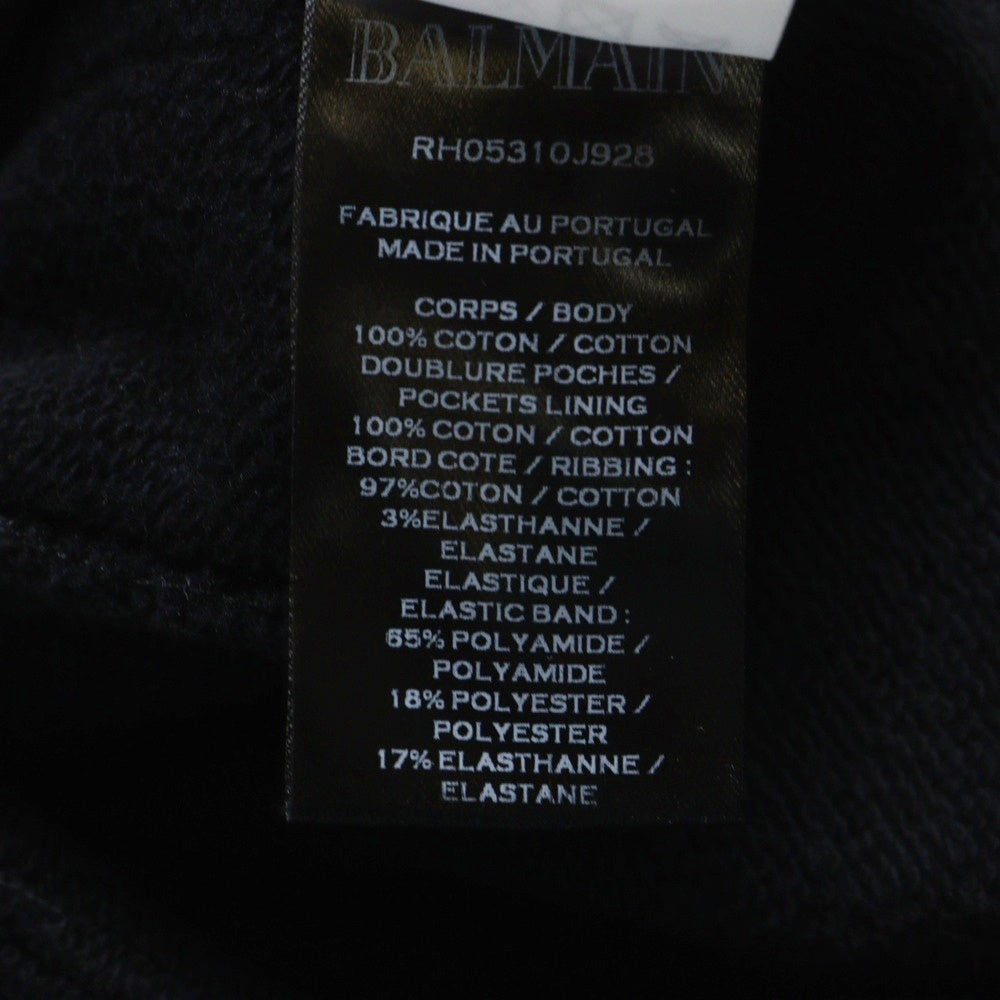 BALMAIN(バルマン) 19SS サイドロゴライン バイカー スウェットパンツ ブラック RH05310J928