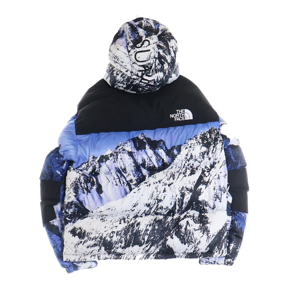SUPREME(シュプリーム) 17AW ×THE NORTH FACE Mountain Baltoro Jacket ザノースフェイス マウンテン バルトロ ダウンジャケット 雪山 ホワイト/ブルー NF0A3LHQ