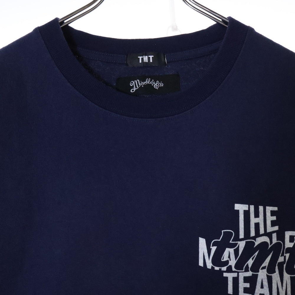 T.M.T(ティーエムティー) 23SS ×MARBLES S/S T-SHIRTS マーブルズ クルーネック 半袖 Tシャツ カットソー ネイビー TCS-S23MB05