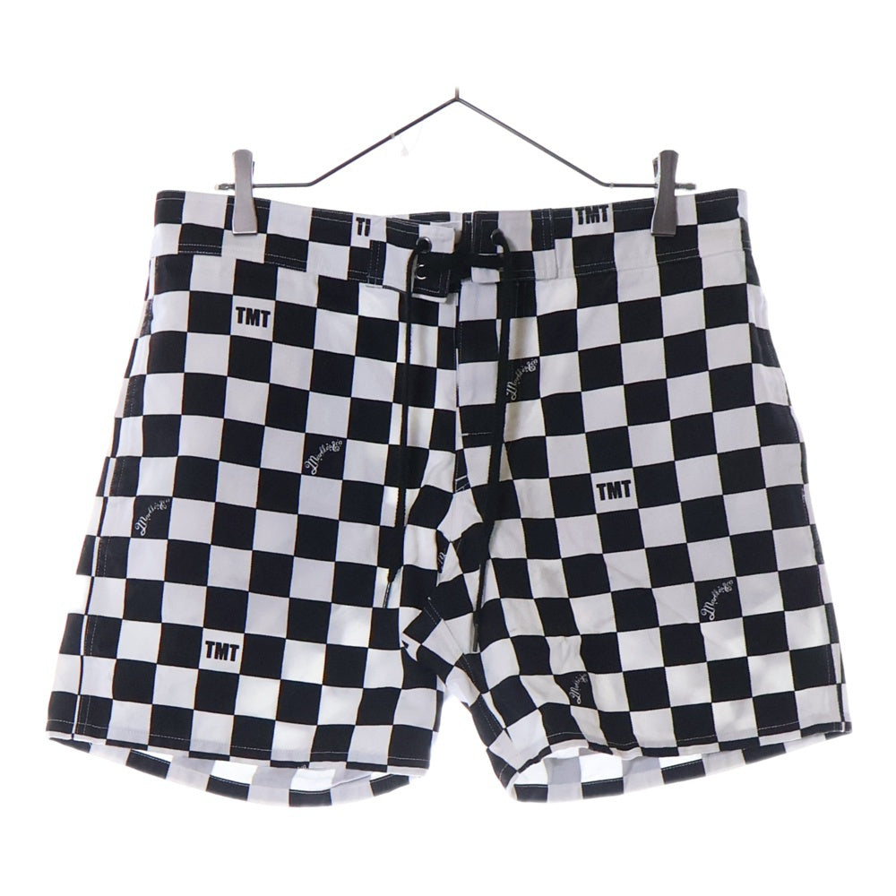 T.M.T(ティーエムティー) 23SS ×MARBLES CHECKER SHORTS TSP-S マーブルズ チェッカー ショーツ ショート ハーフパンツ ブラック/ホワイト TSP-S23MB01