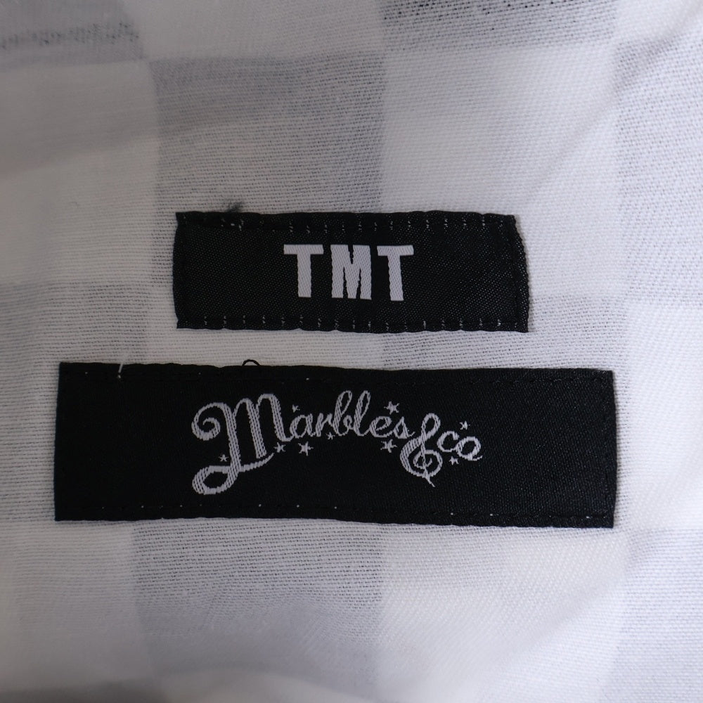 T.M.T(ティーエムティー) 23SS ×MARBLES CHECKER SHORTS TSP-S マーブルズ チェッカー ショーツ ショート ハーフパンツ ブラック/ホワイト TSP-S23MB01