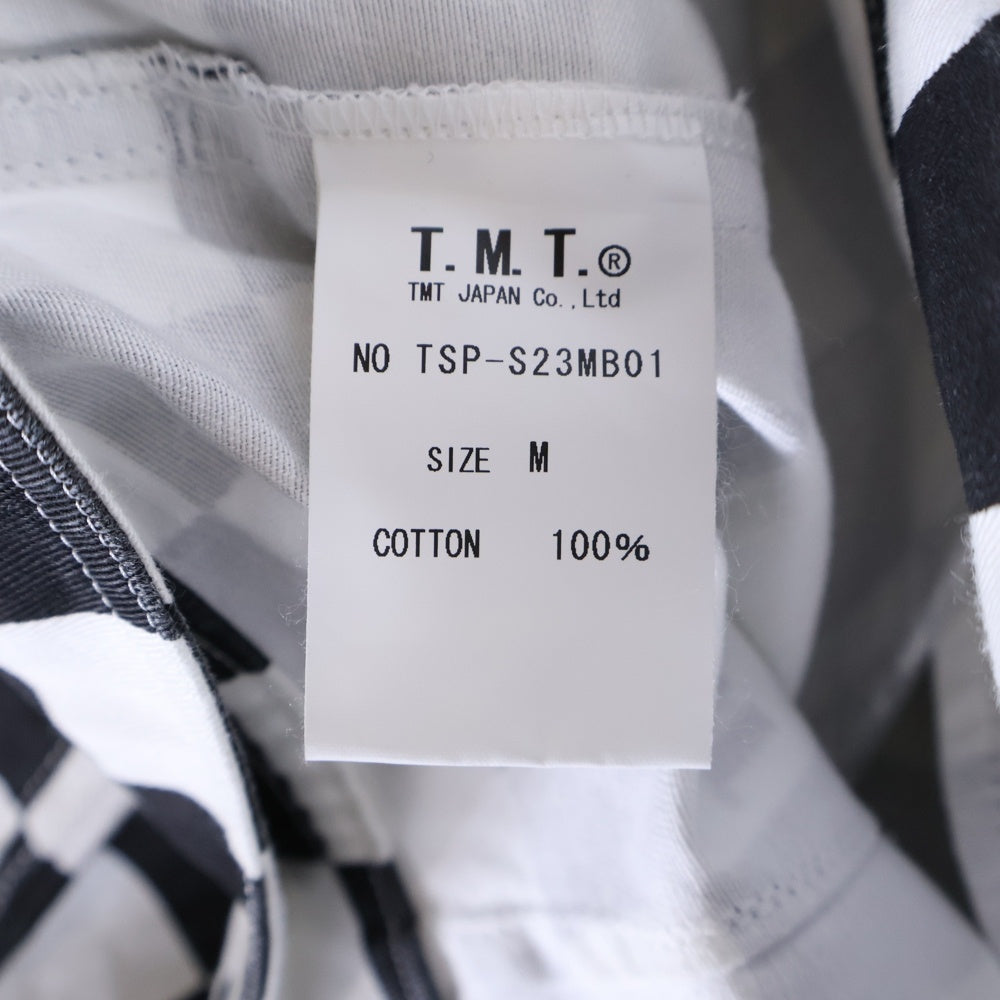 T.M.T(ティーエムティー) 23SS ×MARBLES CHECKER SHORTS TSP-S マーブルズ チェッカー ショーツ ショート ハーフパンツ ブラック/ホワイト TSP-S23MB01