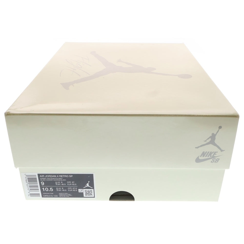 NIKE SB(ナイキエスビー) AIR JORDAN 4 RETRO SP エアジョーダン 4 レトロ ハイカットスニーカー ホワイト/ネイビー US9/27cm DR5415-100