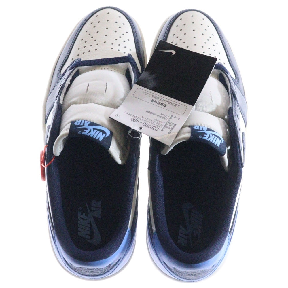 NIKE(ナイキ) AIR JORDAN 1 RETRO LOW OG Obsidian エアジョーダン 1 オブシディアン ローカットスニーカー ホワイト/ブルー US9/27cm CZ0790-400