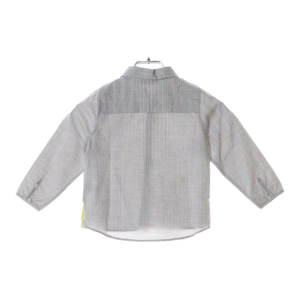 DIOR(ディオール) baby ベイビー BEE刺繍ストライプドレスシャツ 長袖 グレー キッズ 6EBM41SRTA
