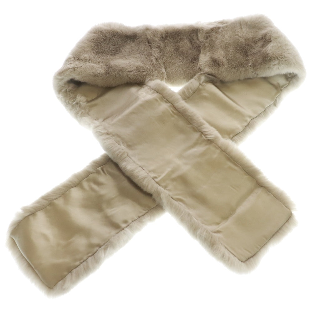 S MAX MARA(エス マックスマーラ) ビジュー付き ラパンマフラー ファースカーフ レディース ベージュ 958607966