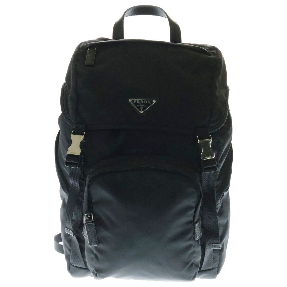 PRADA(プラダ) ReNylon+SAFFIANO サフィアーノレザー リナイロンバックパック リュックサック ブラック 2VZ135