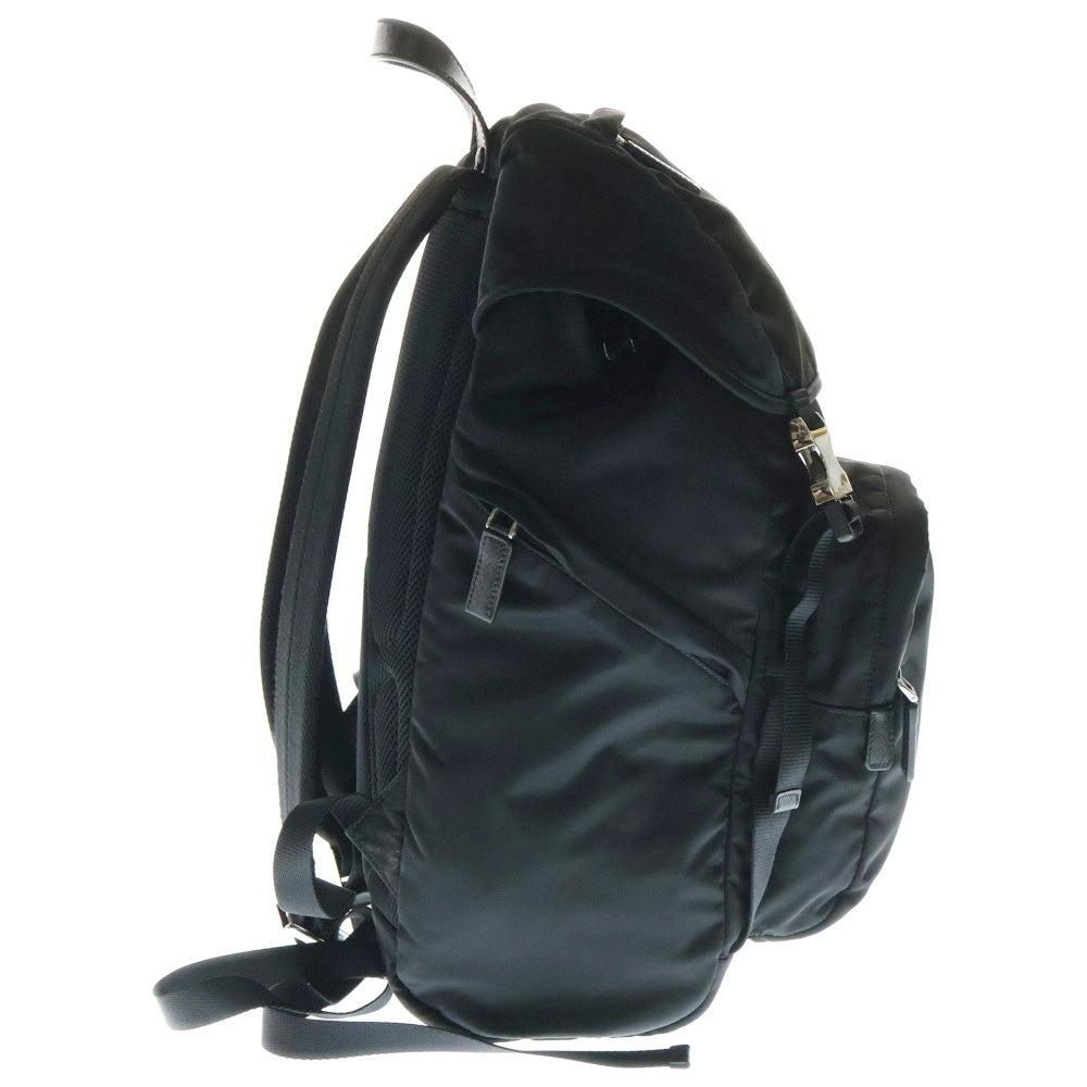PRADA(プラダ) ReNylon+SAFFIANO サフィアーノレザー リナイロンバックパック リュックサック ブラック 2VZ135