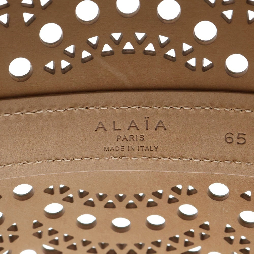 ALAIA(アライア) カーフスキン レザー ビスチェベルト ブラック レディース