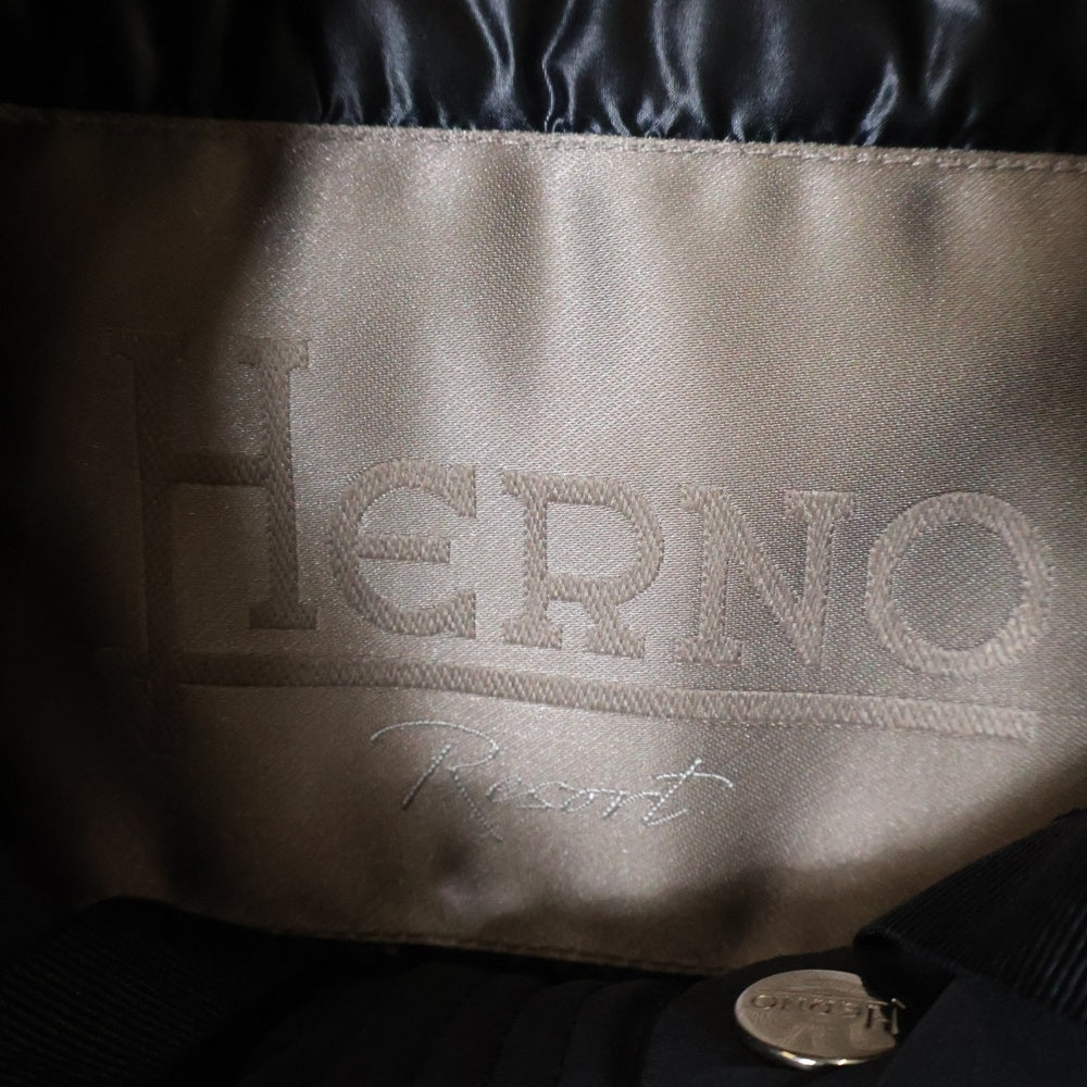 HERNO(ヘルノ) 22AW RESORT TRAVEL PACK リゾートトラベルパック パッカブル ジップアップ中綿ジャケット ブラック GC00046DR-12387S-9300