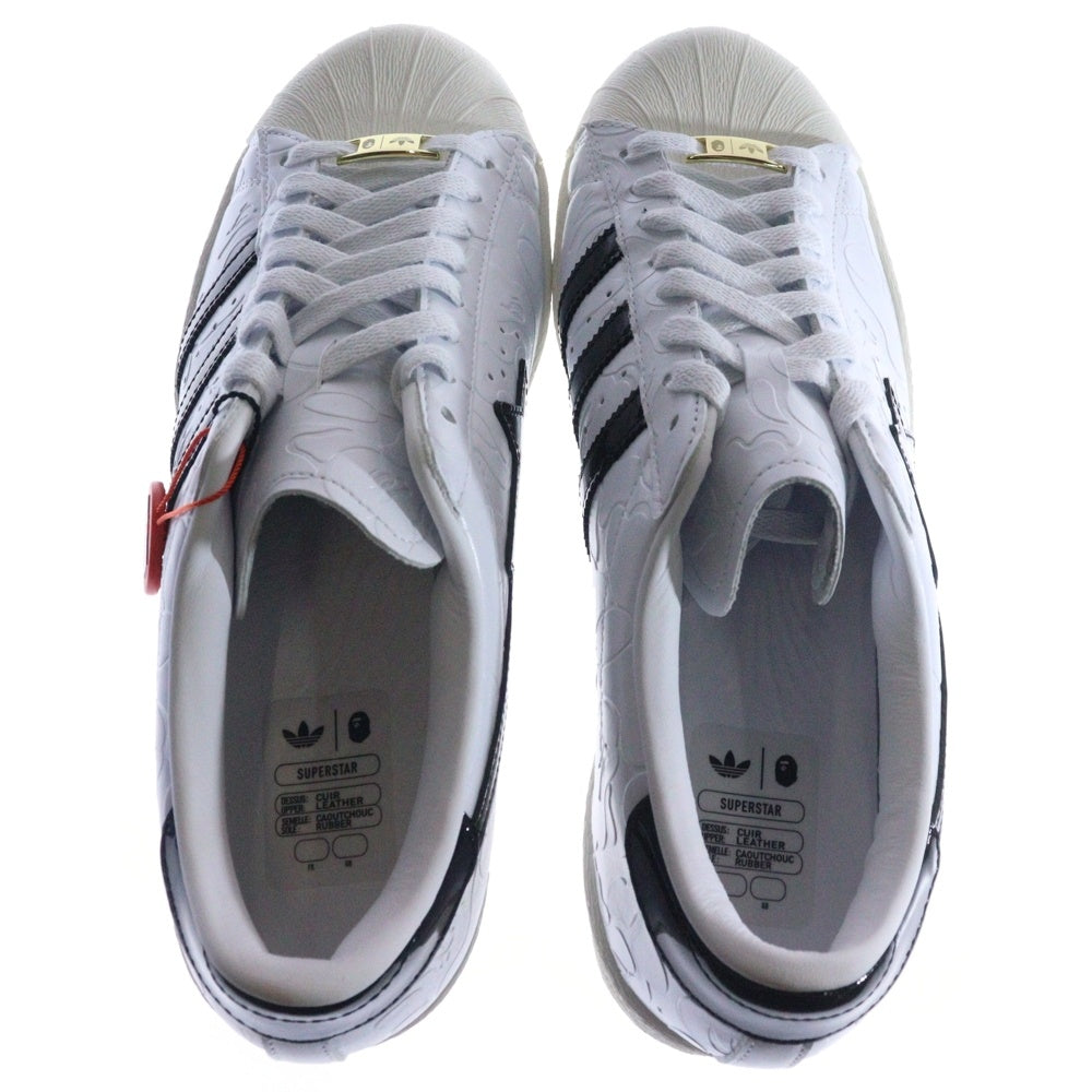 adidas(アディダス) ×A BATHING APE SUPERSTAR V BAPE アベイシング エイプ スーパースター ヴェイプ ローカットスニーカー ホワイト US10.5/28.5cm JR2701