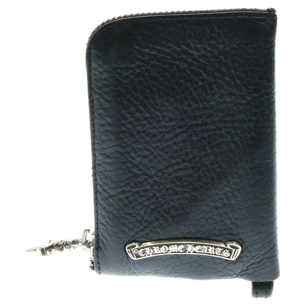 CHROME HEARTS(クロムハーツ) TINY ZIP タイニージップ クロスパッチ付き ダガージップ レザー ロングウォレット 財布 ブラック