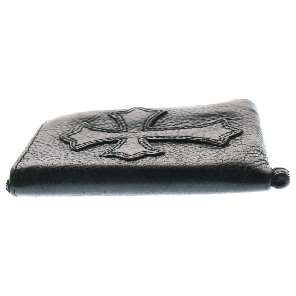 CHROME HEARTS(クロムハーツ) TINY ZIP タイニージップ クロスパッチ付き ダガージップ レザー ロングウォレット 財布 ブラック