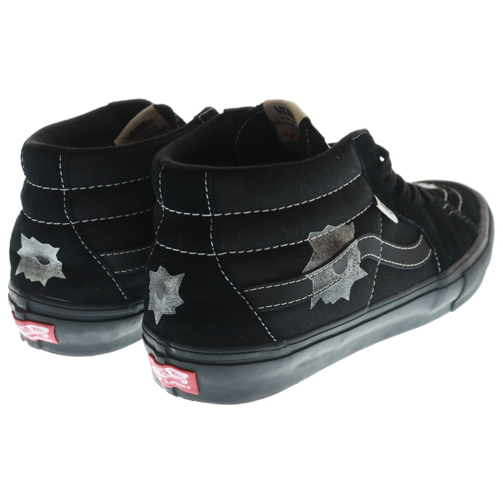 SUPREME(シュプリーム) 25SS ×VANS Nate Lowman Skate Grosso Mid バンズ ネイト ロウマン スケート グロッソ ミッドカットスニーカー ブラック US11/29cm VN0A5KS1BLK