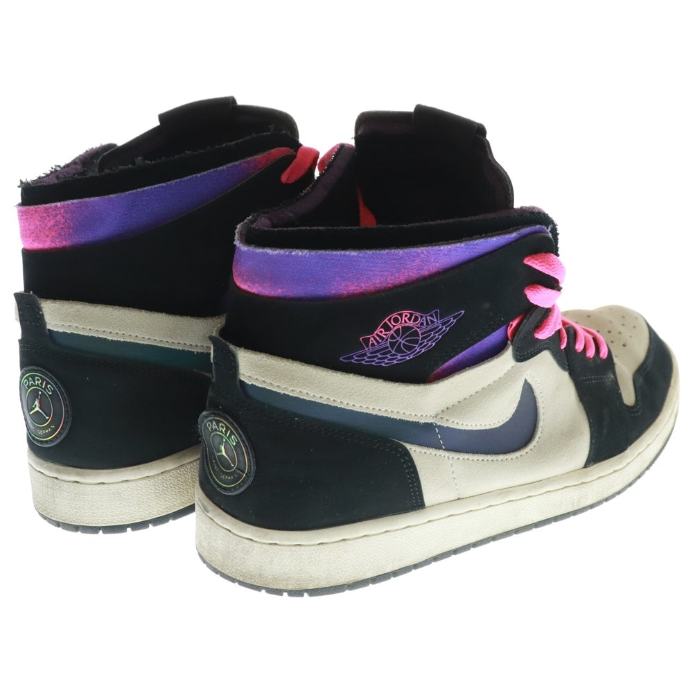 NIKE(ナイキ) ×PSG AIR JORDAN 1 HIGH ZOOM AIR COMFORT Paris Saint Germain エアジョーダン1 パリサンジェルマン ハイカットスニーカー パープル US10.5/28.5cm DB3610-105