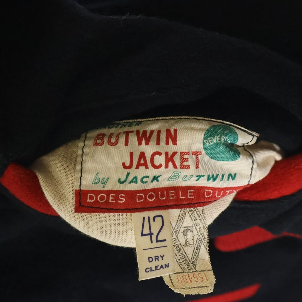 VINTAGE(ヴィンテージ) 50S VINTAGE BUTWIN ヴィンテージ バトウィン リバーシブル ブルゾンジャケット スタジャン ブラック/レッド