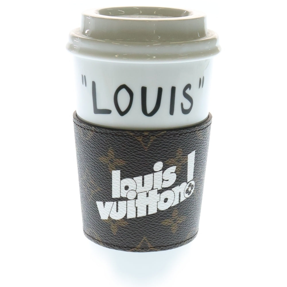 LOUIS VUITTON(ルイヴィトン) カップ ルイ モノグラム タンブラー 陶器 ホワイト/ブラウン LG2241 GI0653 ■