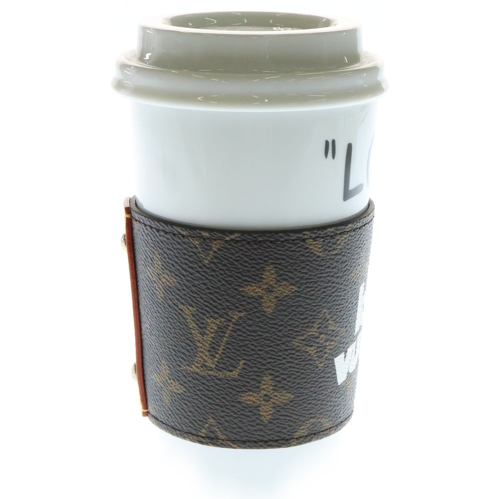 LOUIS VUITTON(ルイヴィトン) カップ ルイ モノグラム タンブラー 陶器 ホワイト/ブラウン LG2241 GI0653 ■