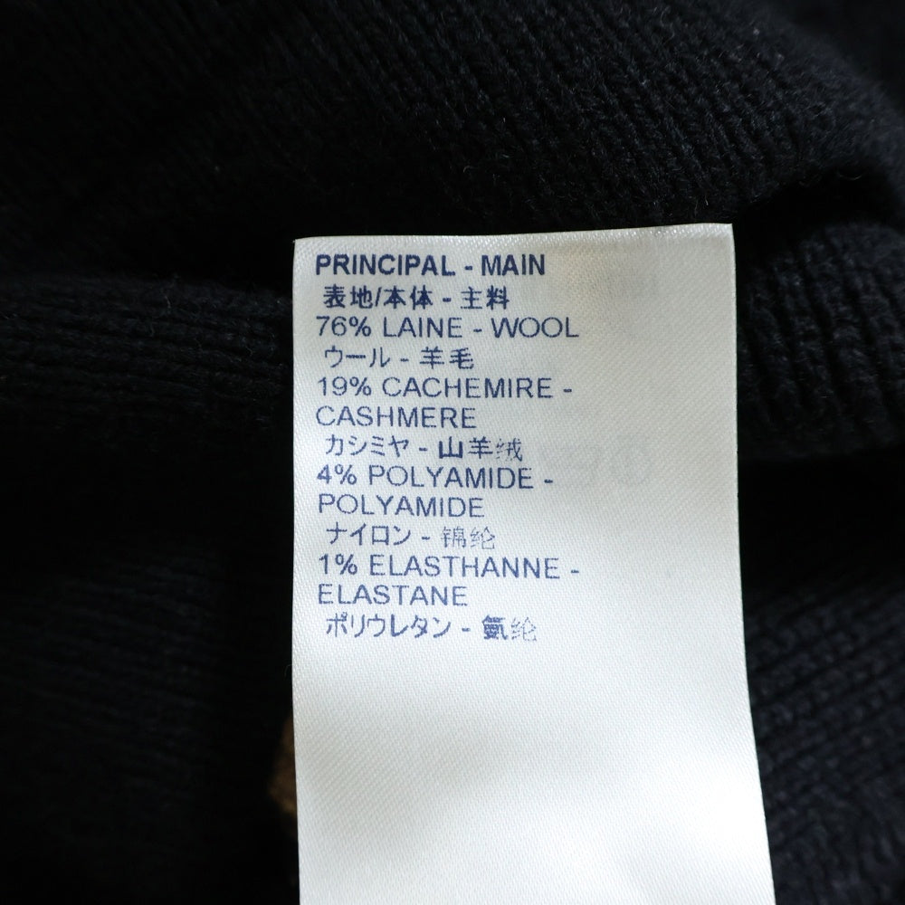 LOUIS VUITTON(ルイヴィトン) 19AW カシミヤ混 ニットチェッカー柄ワンピース ブラック/ブラウン RW192B RZB FHKD91 レディース