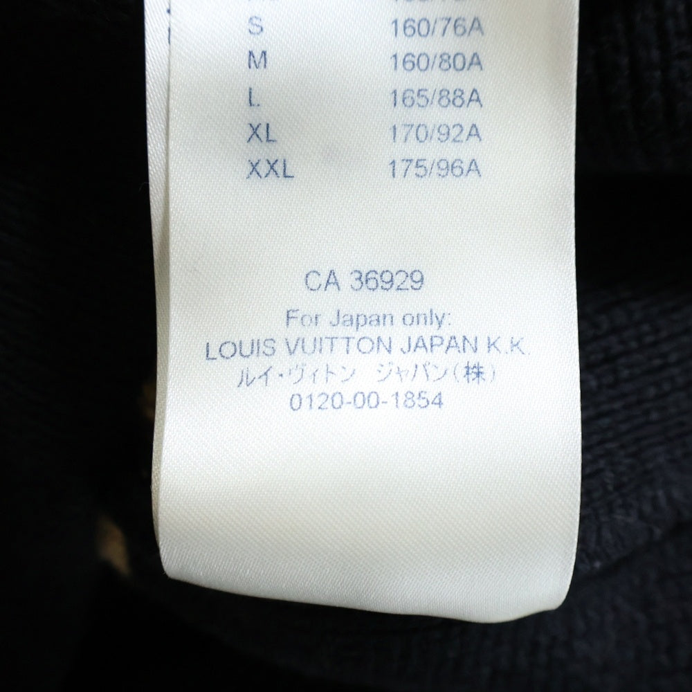 LOUIS VUITTON(ルイヴィトン) 19AW カシミヤ混 ニットチェッカー柄ワンピース ブラック/ブラウン RW192B RZB FHKD91 レディース