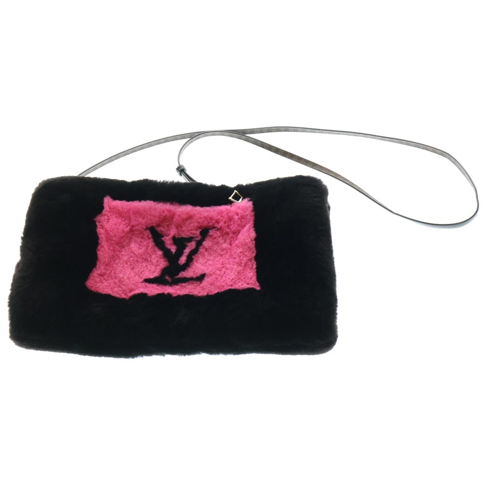 LOUIS VUITTON(ルイヴィトン) インザシティー ビーバーファー ショルダーバッグ ブラック/ピンク M70897 AL0138 レディース