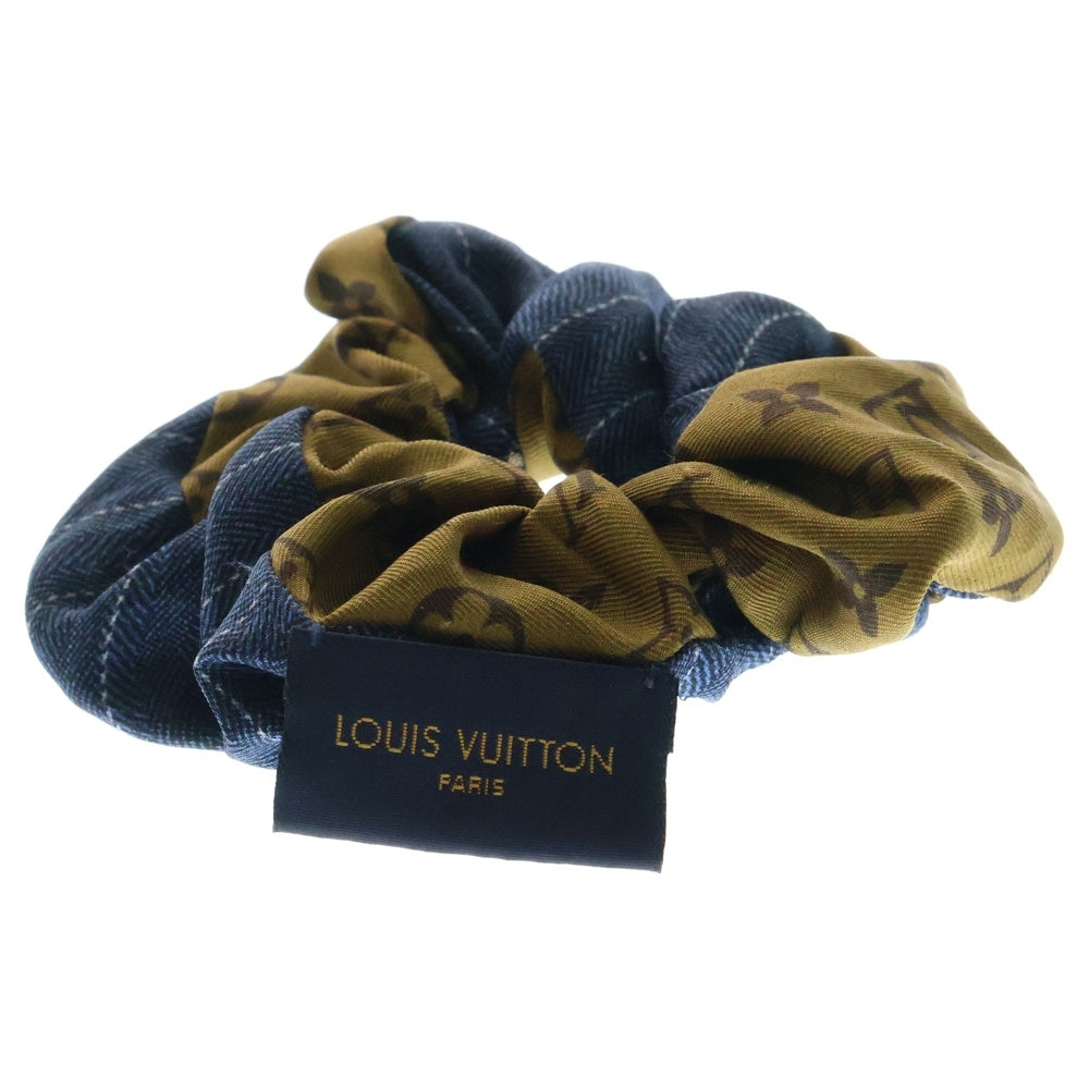 LOUIS VUITTON(ルイヴィトン) ビーマインドフル モノグラム シルク シュシュ ブラウン/ブルー M77011 CC0261 レディース