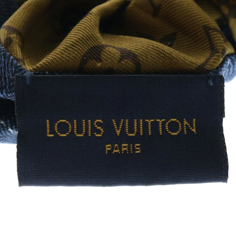 LOUIS VUITTON(ルイヴィトン) ビーマインドフル モノグラム シルク シュシュ ブラウン/ブルー M77011 CC0261 レディース