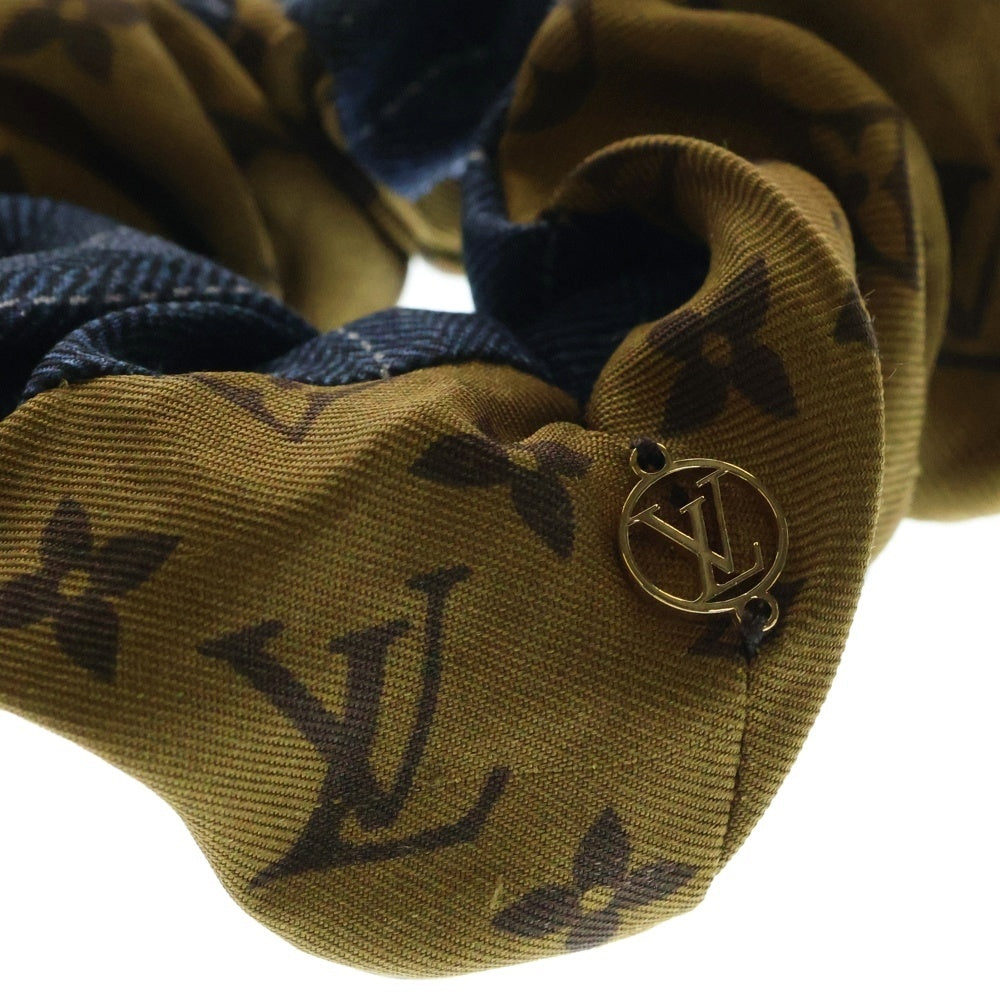 LOUIS VUITTON(ルイヴィトン) ビーマインドフル モノグラム シルク シュシュ ブラウン/ブルー M77011 CC0261 レディース