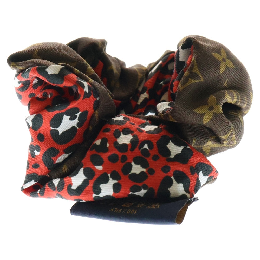 LOUIS VUITTON(ルイヴィトン) ビーマインドフル モノグラム シルク シュシュ ブラウン/レッド M77011 CC0261 レディース