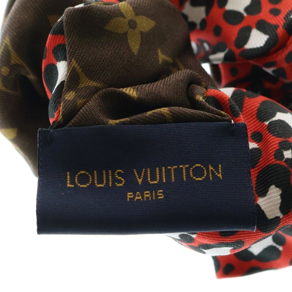 LOUIS VUITTON(ルイヴィトン) ビーマインドフル モノグラム シルク シュシュ ブラウン/レッド M77011 CC0261 レディース