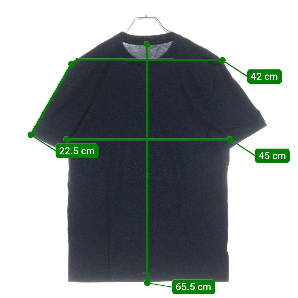 LOUIS VUITTON(ルイヴィトン) 14SS ロゴ刺繍 クルーネック半袖Tシャツカットソー ネイビー RM142Q H5IY05JC8