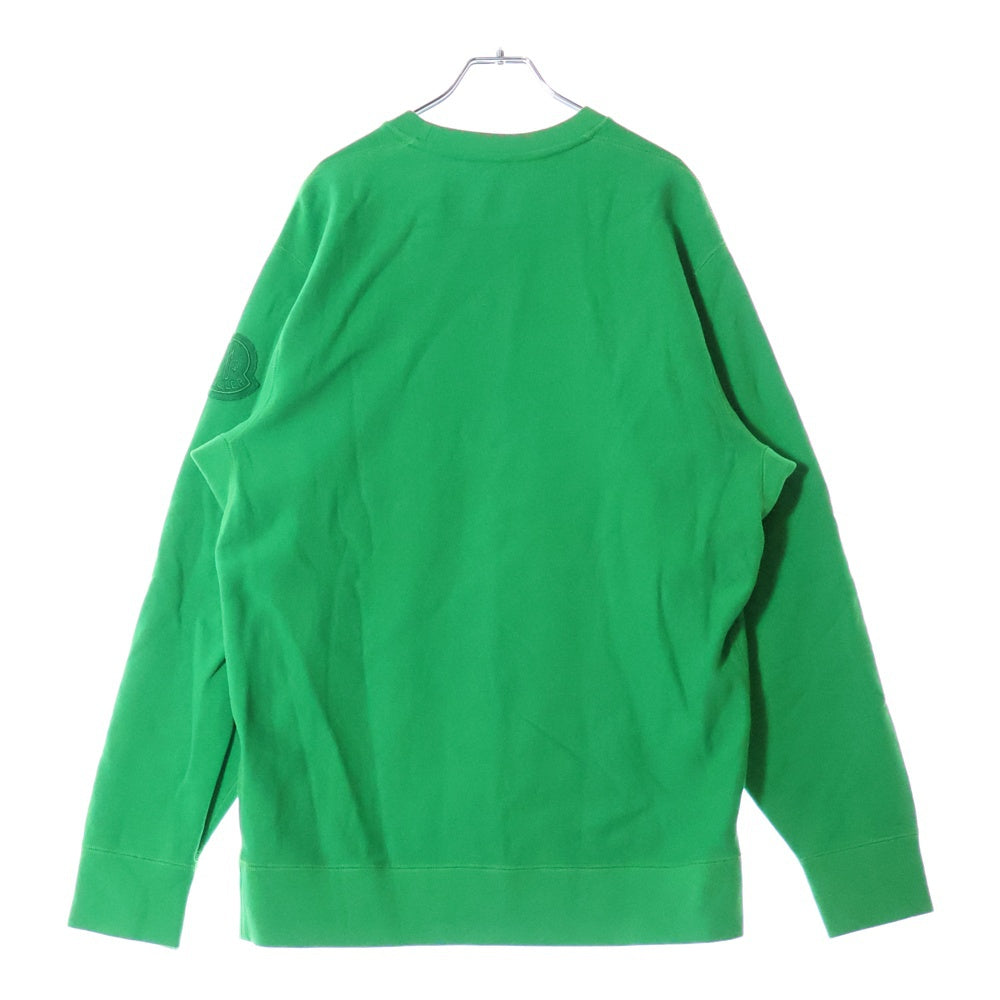 MONCLER GENIUS(モンクレール ジーニアス) 22AW フェルトロゴ クルーネック スウェット トレーナー グリーン H20928G00018 809KX