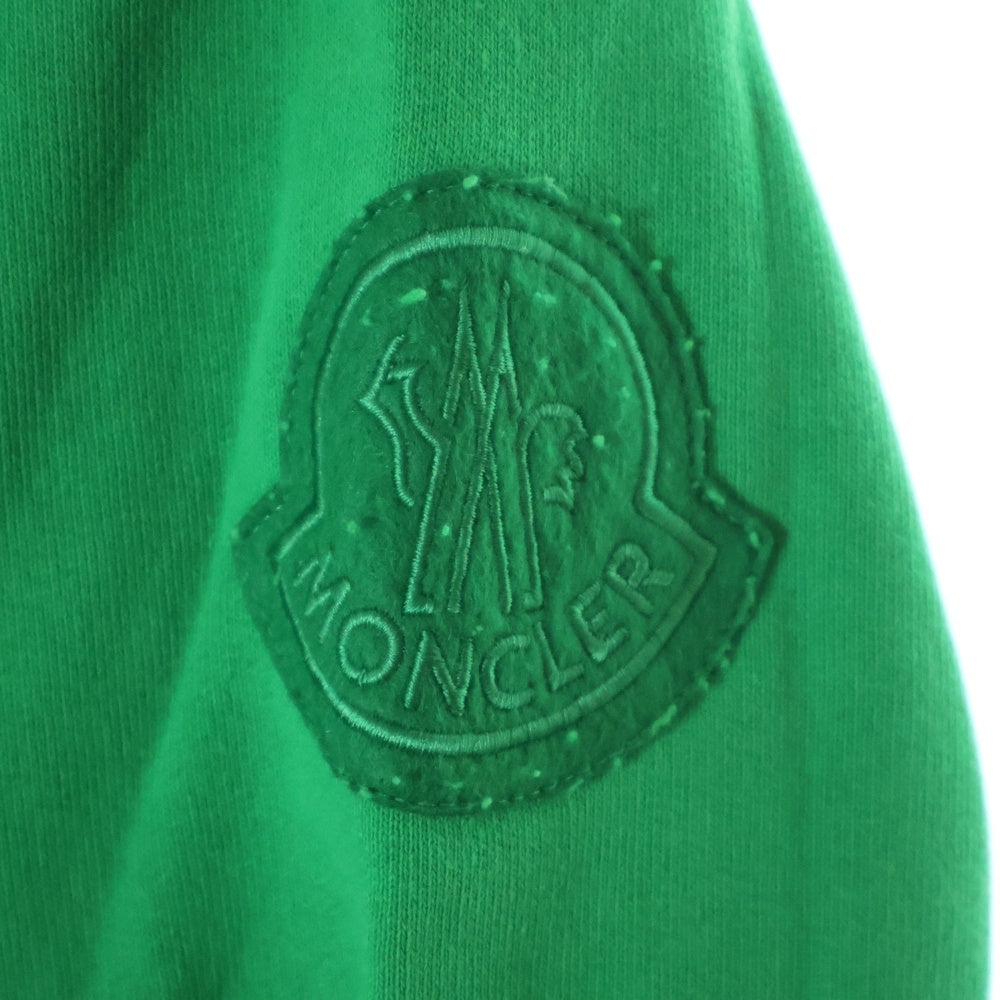 MONCLER GENIUS(モンクレール ジーニアス) 22AW フェルトロゴ クルーネック スウェット トレーナー グリーン H20928G00018 809KX