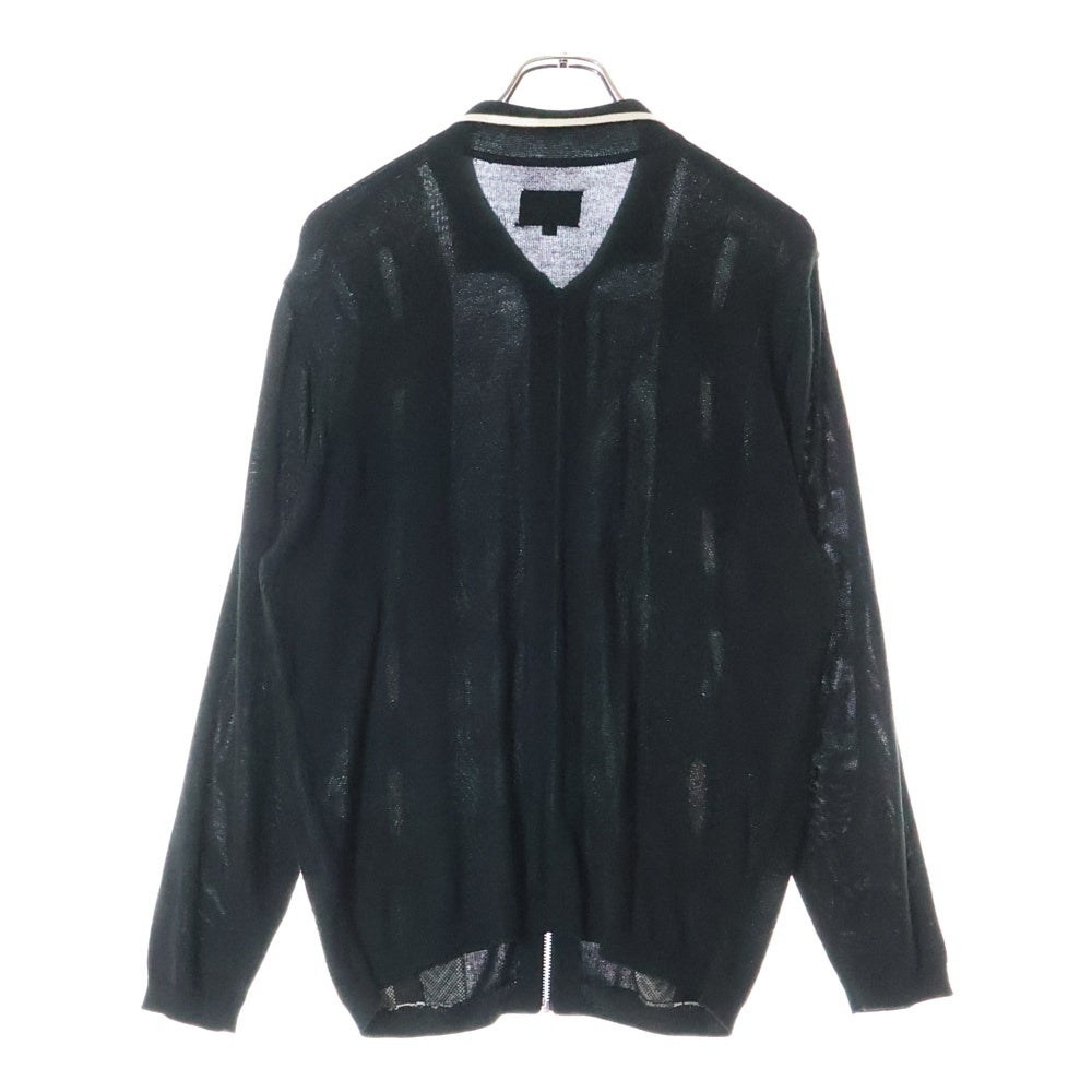 SCHOTT(ショット) LS ZIP KNIT CARDIGAN ロングスリーブ ジップアップ アクリル ニットカーディガン ブラック 782-4141001