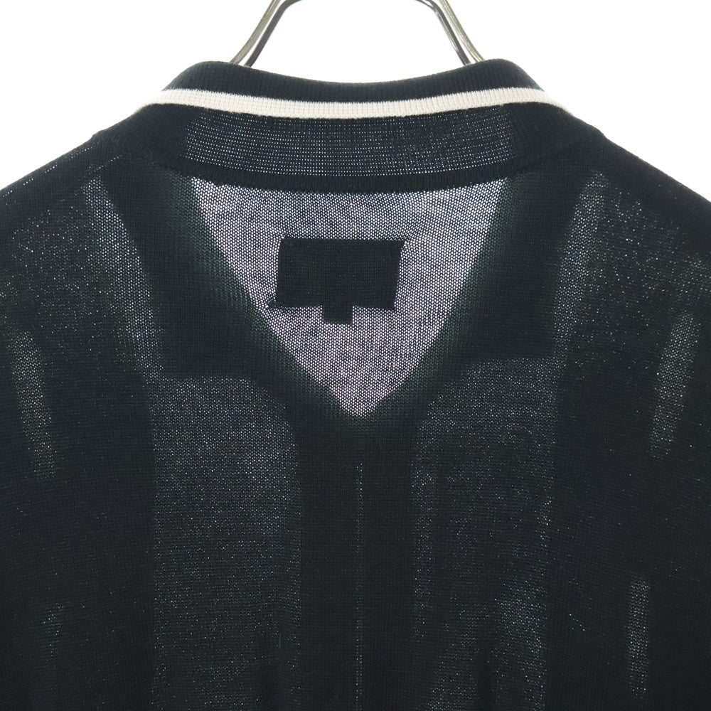 SCHOTT(ショット) LS ZIP KNIT CARDIGAN ロングスリーブ ジップアップ アクリル ニットカーディガン ブラック 782-4141001