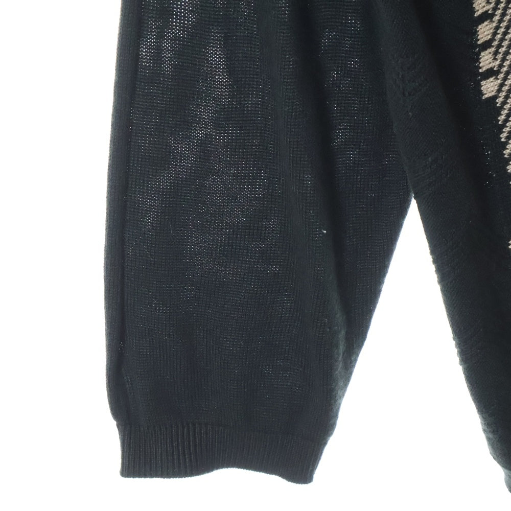 SCHOTT(ショット) LS ZIP KNIT CARDIGAN ロングスリーブ ジップアップ アクリル ニットカーディガン ブラック 782-4141001