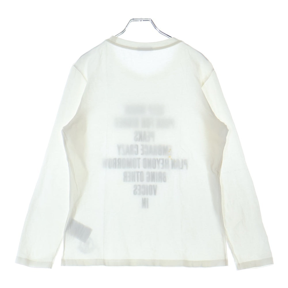 MONCLER(モンクレール) 21AW フロントプリント クルーネック長袖Tシャツカットソー ホワイト G20938D00002 829FB