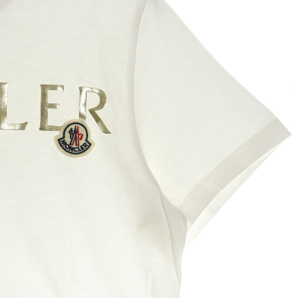 MONCLER(モンクレール) 21SS ロゴプリント クルーネック半袖Tシャツカットソー ホワイト G10938C71510 V8094