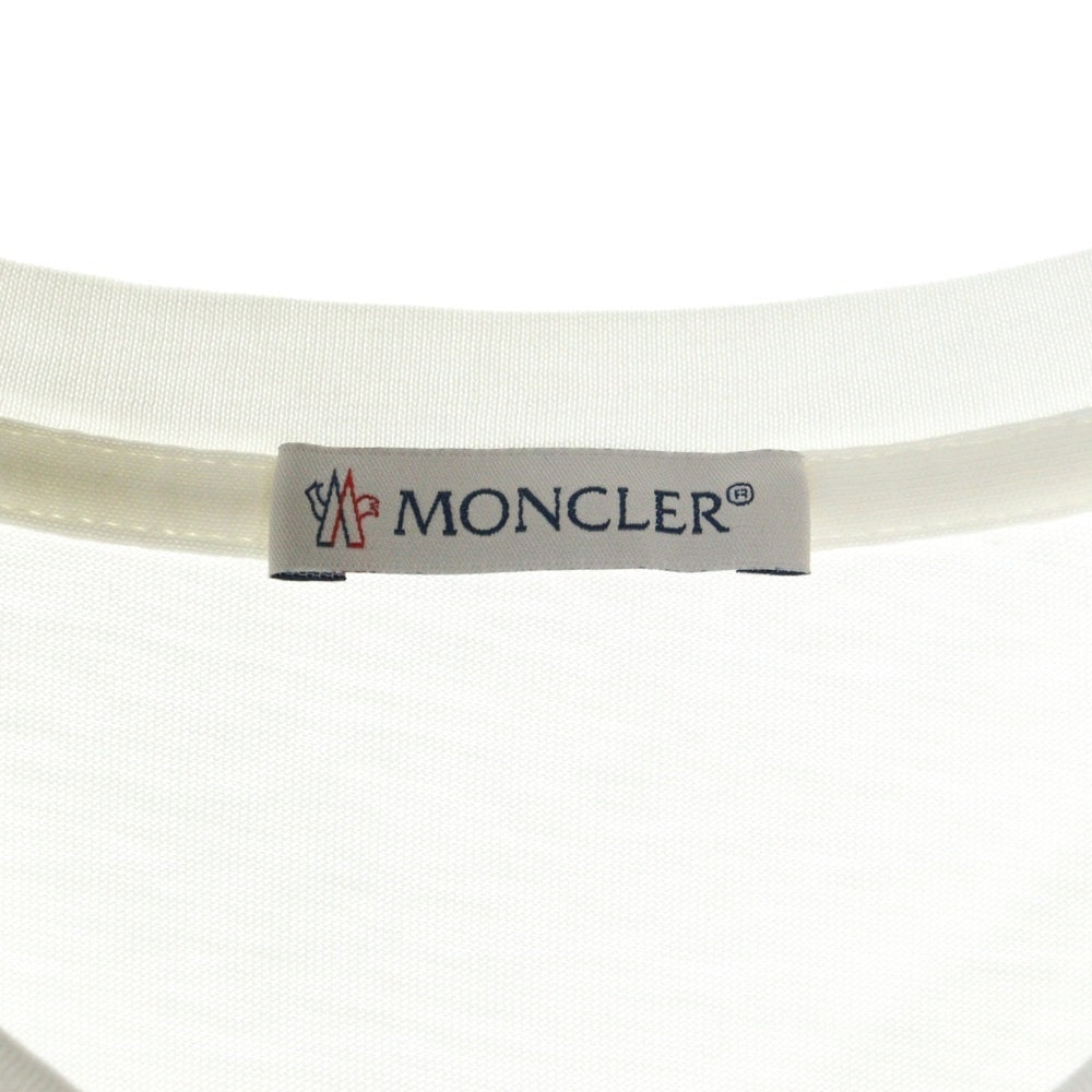 MONCLER(モンクレール) 21SS ロゴプリント クルーネック半袖Tシャツカットソー ホワイト G10938C71510 V8094