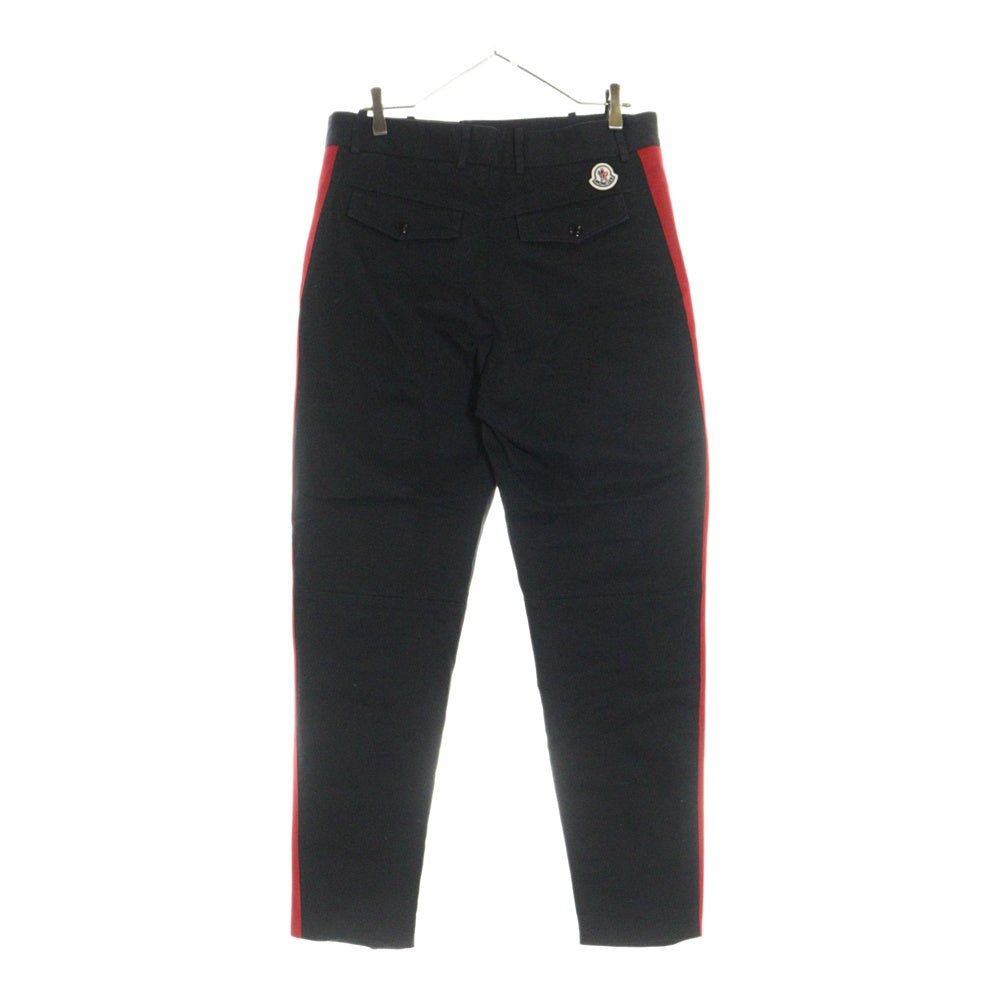 MONCLER(モンクレール) 22AW サイドライン バイカラー ロングパンツ ブラック/レッド H20912A00012 596BS