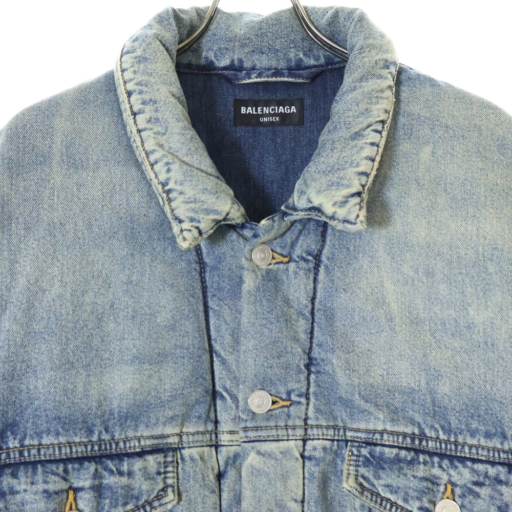 BALENCIAGA(バレンシアガ) 22AW オーバーサイズ パデッドデニムジャケット ブルー 681689 TJW92