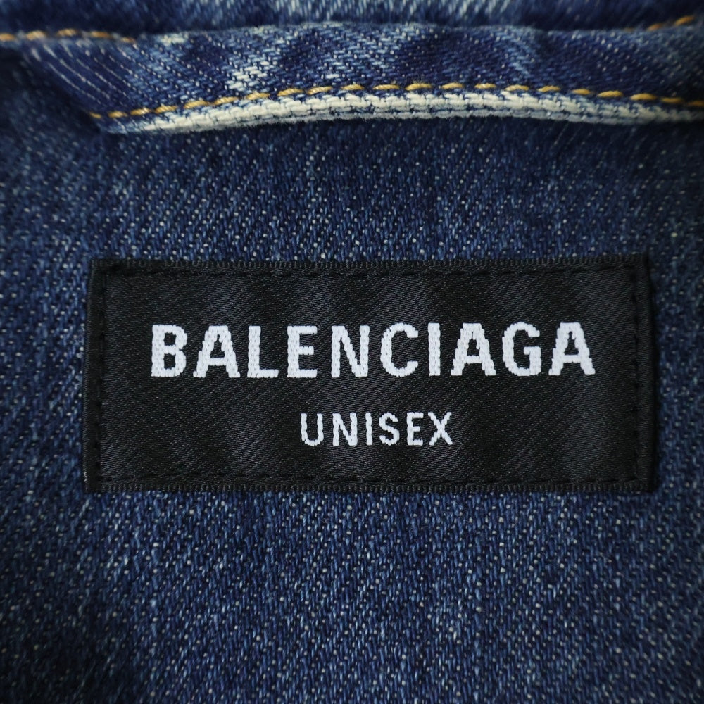 BALENCIAGA(バレンシアガ) 22AW オーバーサイズ パデッドデニムジャケット ブルー 681689 TJW92