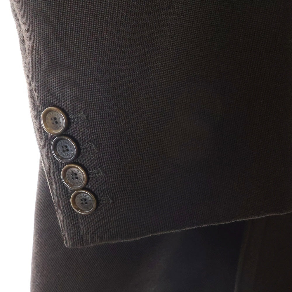 DOLCE & GABBANA(ドルチェアンドガッバーナ) ワイドラペル ダブル ロングコート ブラウン F530/7343