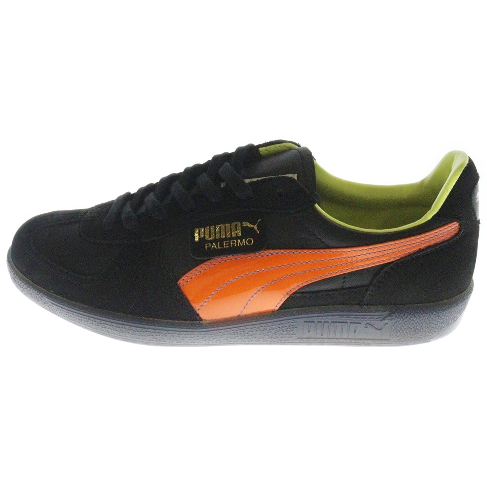 PUMA(プーマ) PALERMO MIJ KL SPORT パレルモ スウェードレザー ローカットスニーカー ブラック/オレンジ US8/26cm 402421-01
