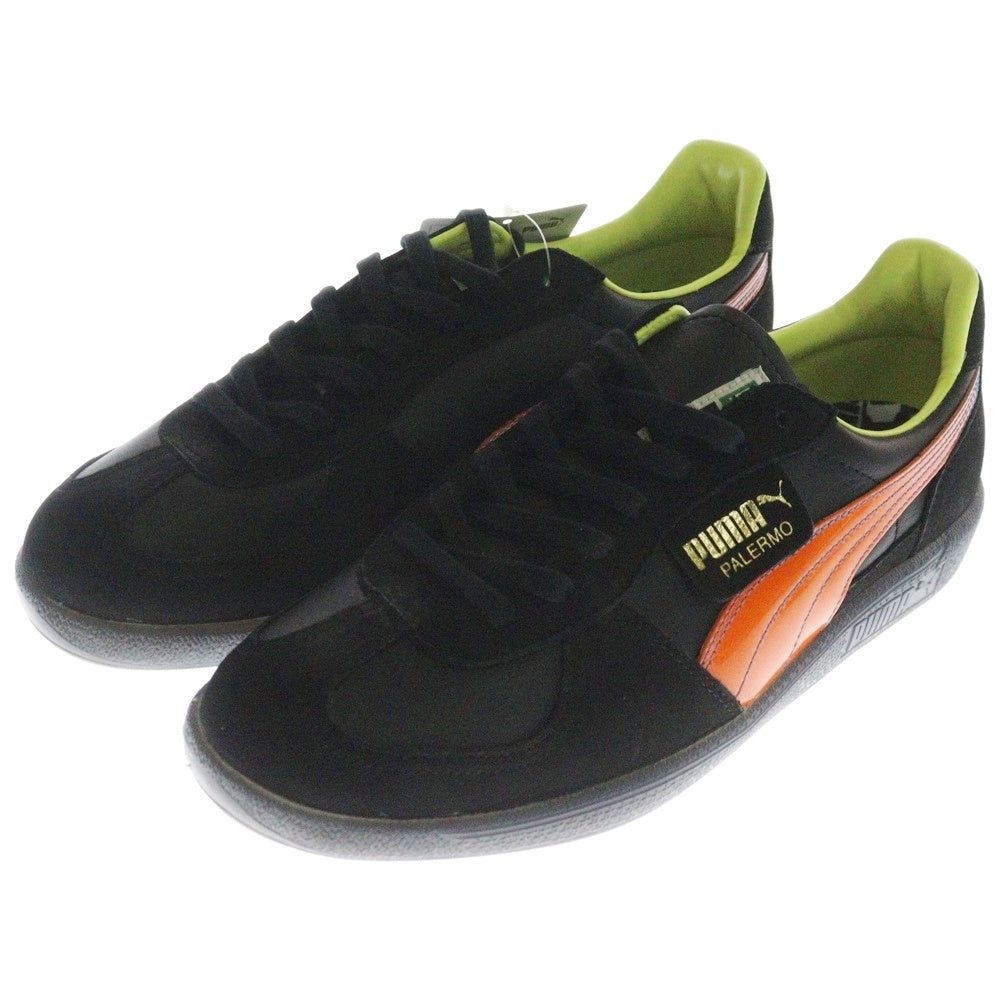 PUMA(プーマ) PALERMO MIJ KL SPORT パレルモ スウェードレザー ローカットスニーカー ブラック/オレンジ US8/26cm 402421-01