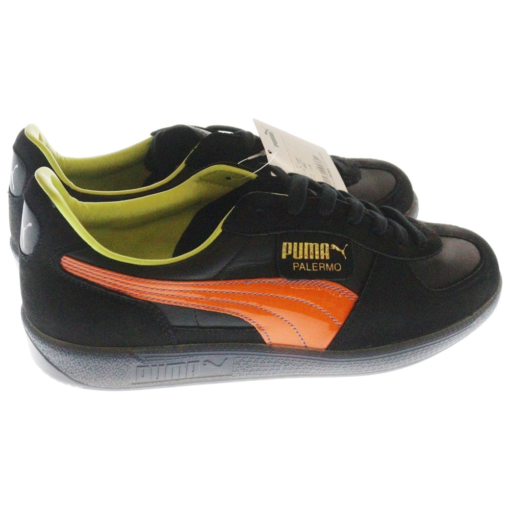 PUMA(プーマ) PALERMO MIJ KL SPORT パレルモ スウェードレザー ローカットスニーカー ブラック/オレンジ US8/26cm 402421-01