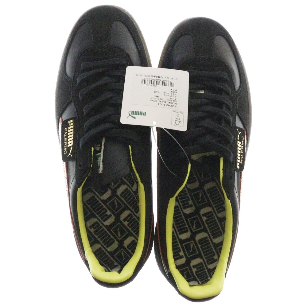 PUMA(プーマ) PALERMO MIJ KL SPORT パレルモ スウェードレザー ローカットスニーカー ブラック/オレンジ US8/26cm 402421-01