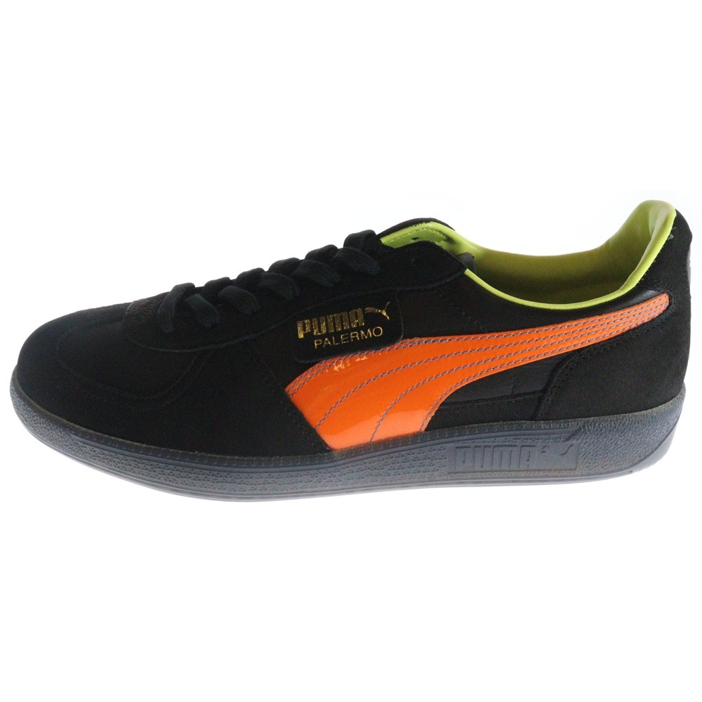 PUMA(プーマ) PALERMO MIJ KL SPORT パレルモ スウェードレザー ローカットスニーカー ブラック/オレンジ US8.5/26.5cm 402421-01
