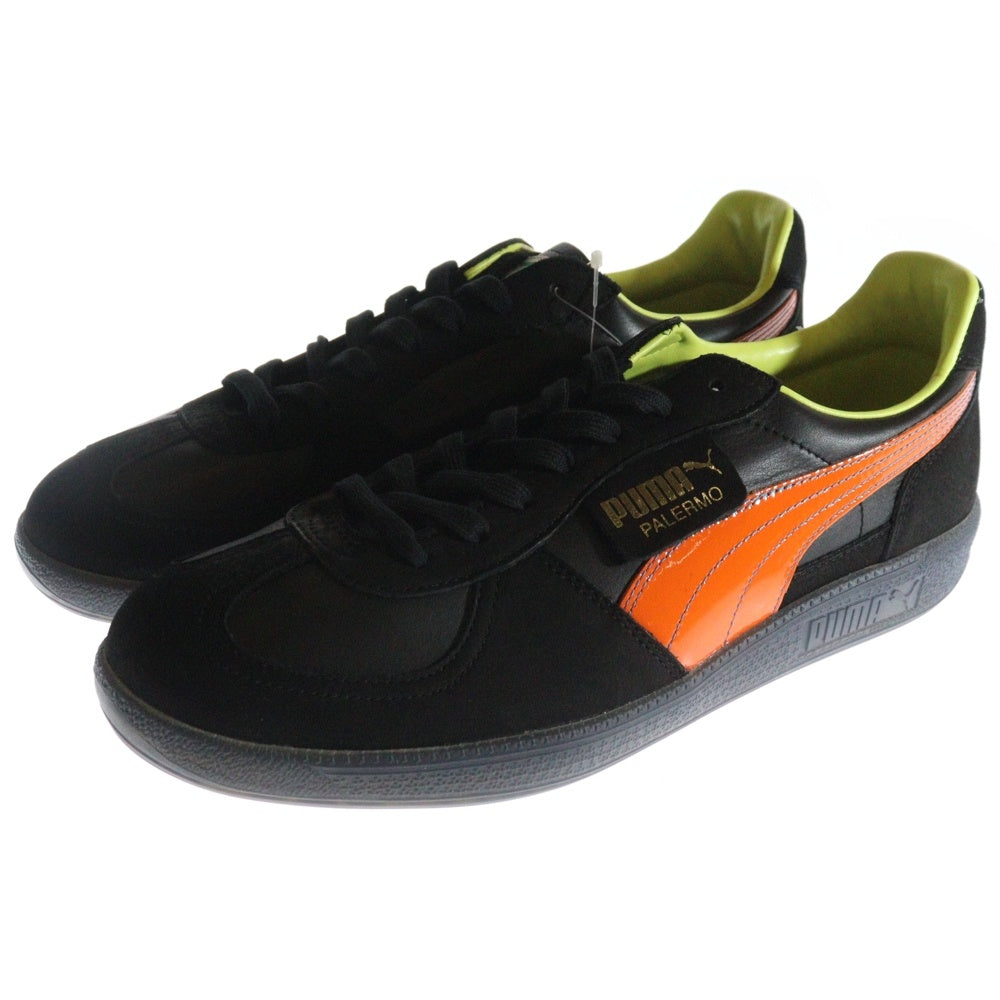 PUMA(プーマ) PALERMO MIJ KL SPORT パレルモ スウェードレザー ローカットスニーカー ブラック/オレンジ US8.5/26.5cm 402421-01